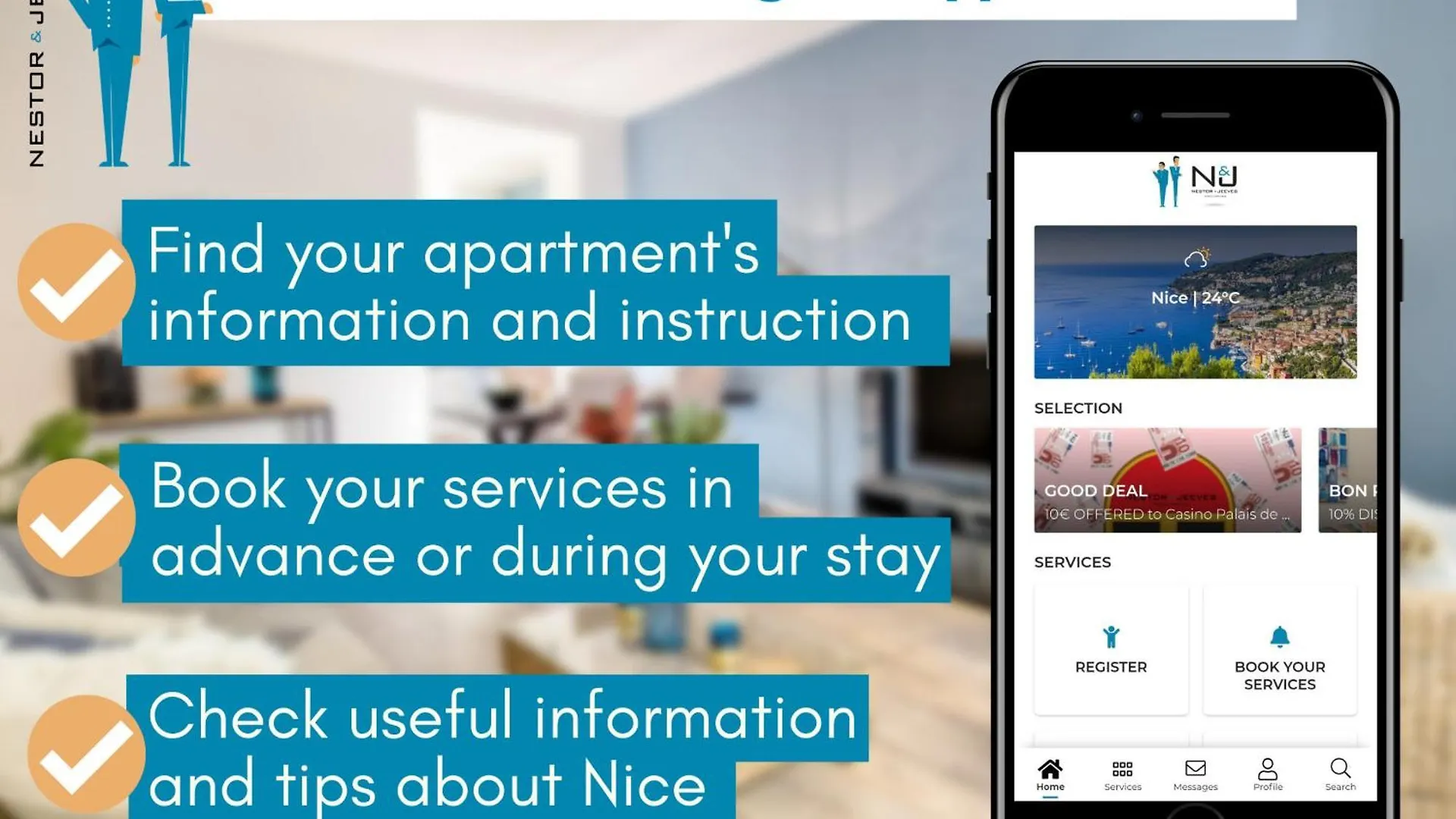 Nestor&Jeeves -Perle Doree - Terrace - Design Nice Apartment